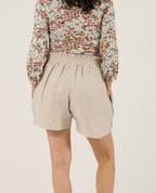 Nubie Maternity Shorts - Beige