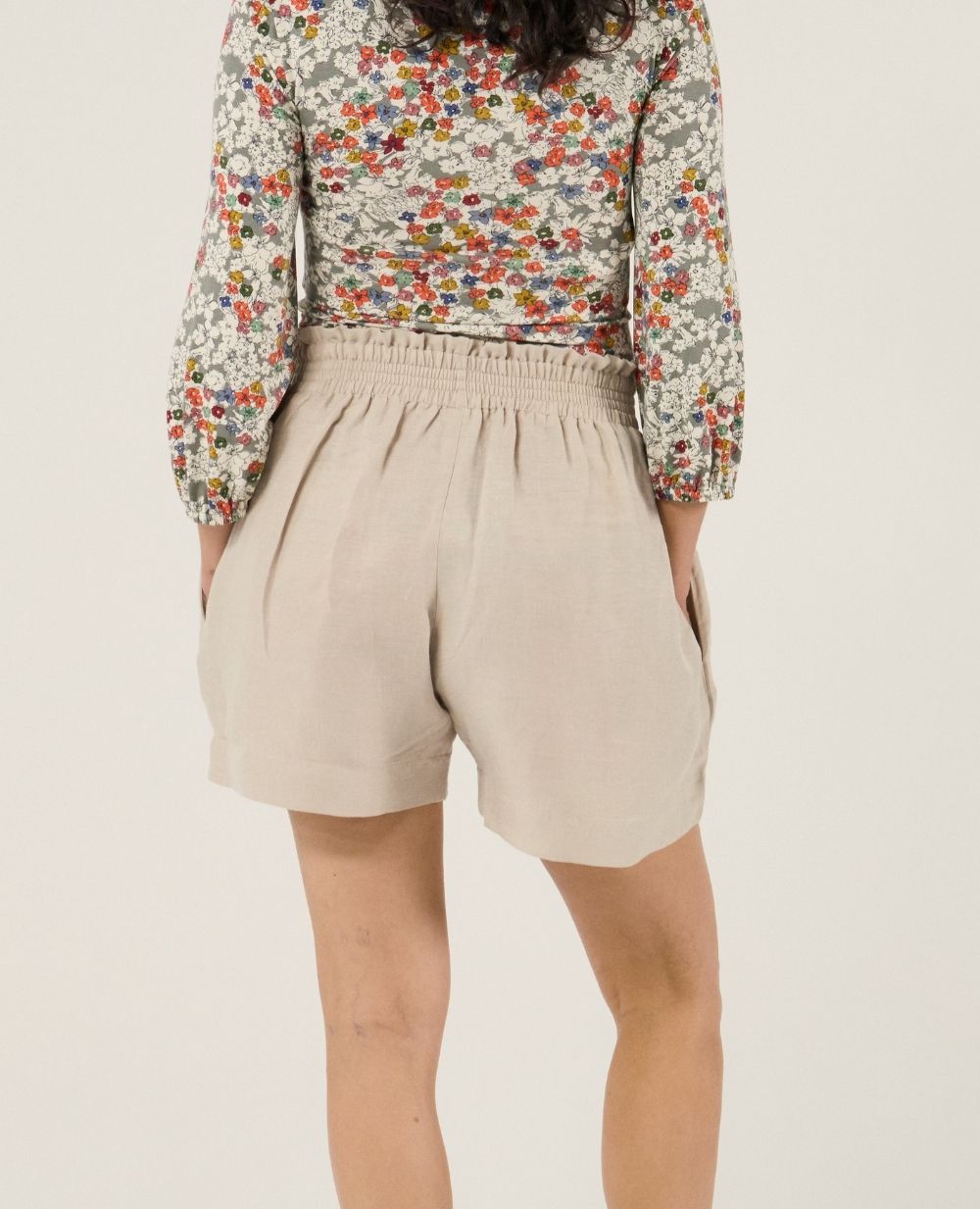 Nubie Maternity Shorts - Beige