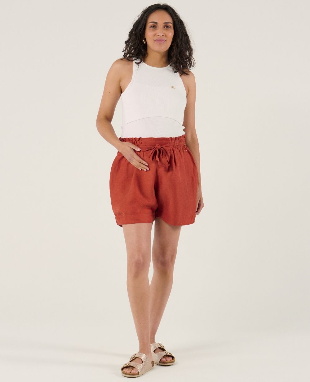 Nubie Maternity Shorts - Copper