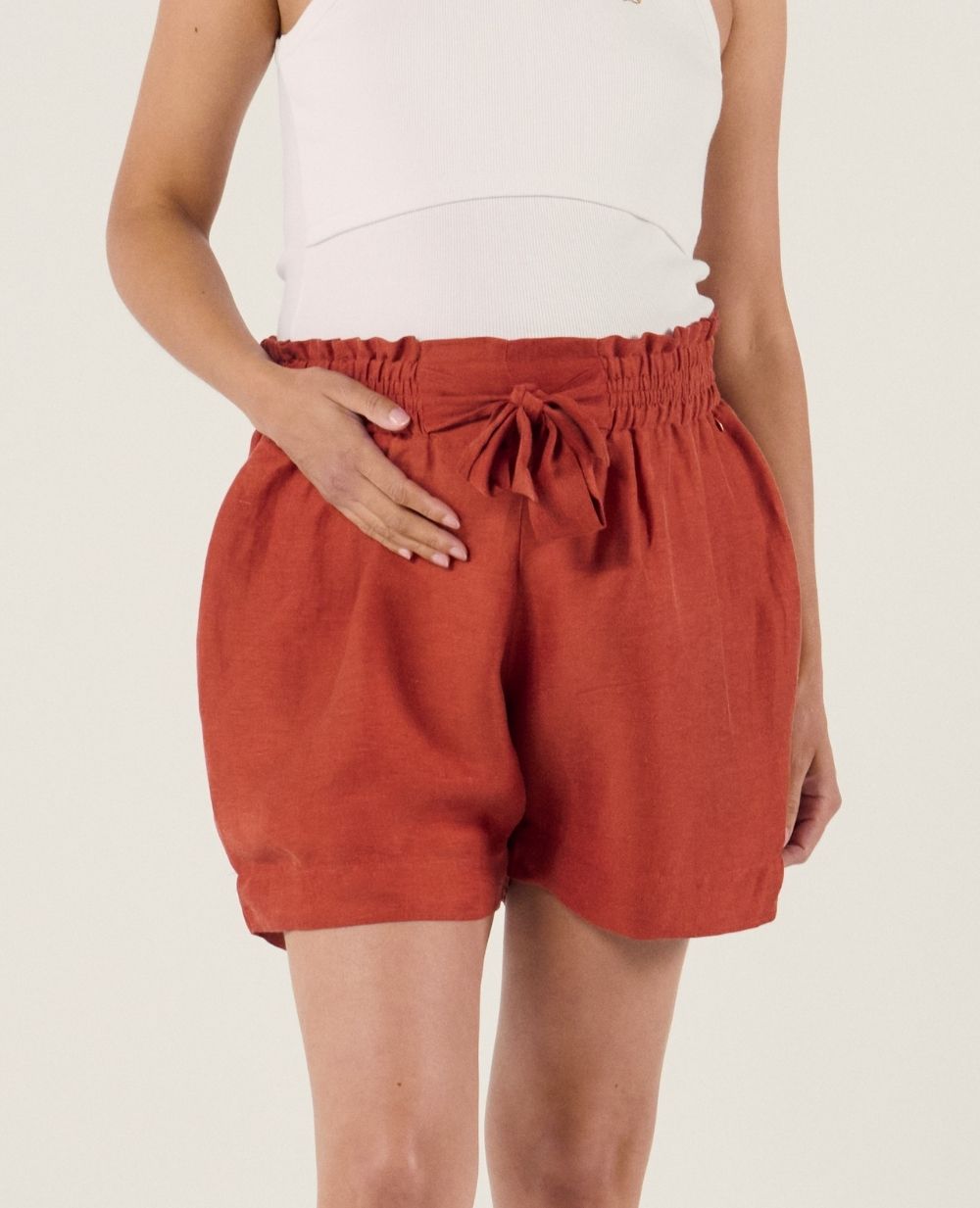 Nubie Maternity Shorts - Copper