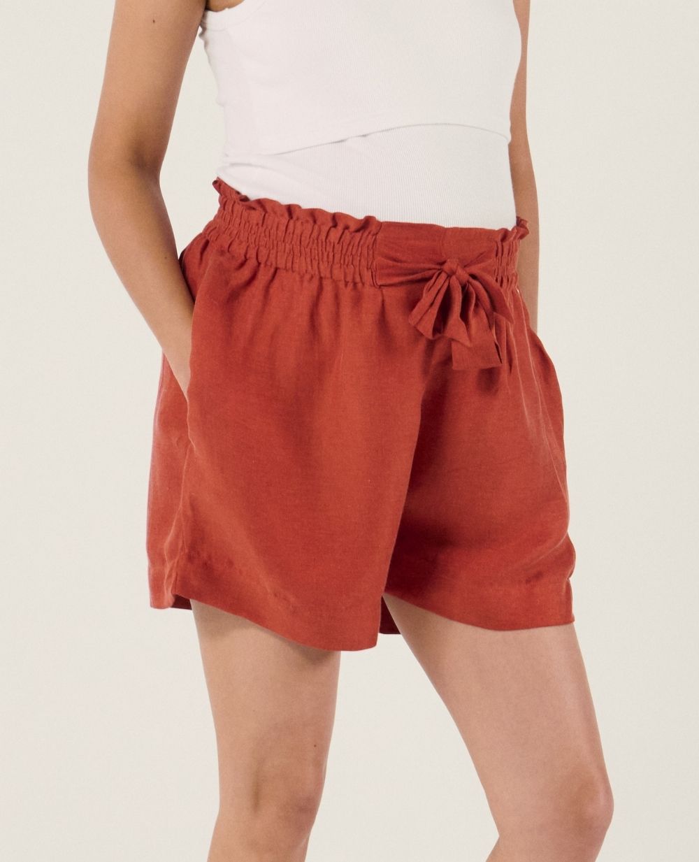 Nubie Maternity Shorts - Copper