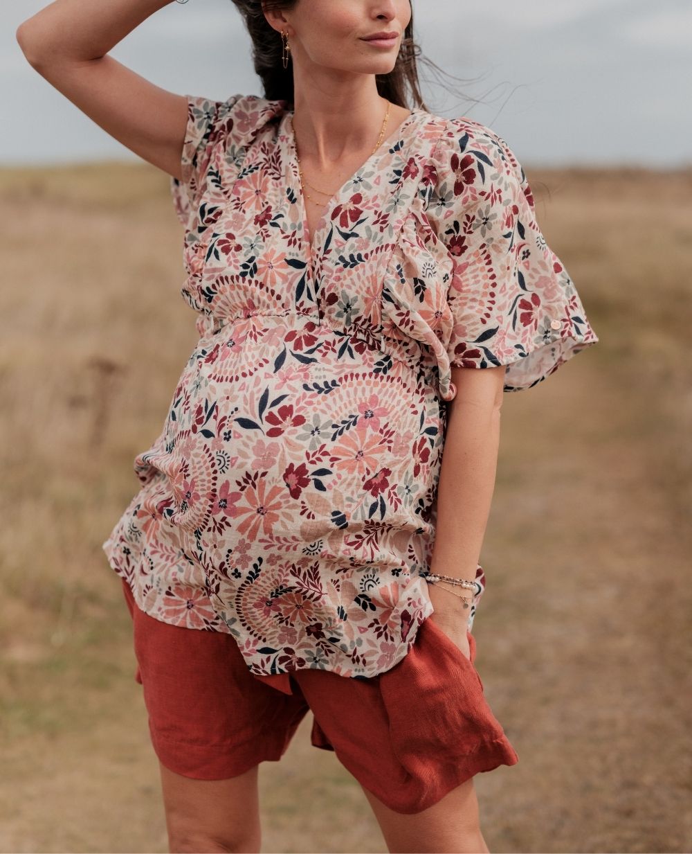 Nubie Maternity Shorts - Copper