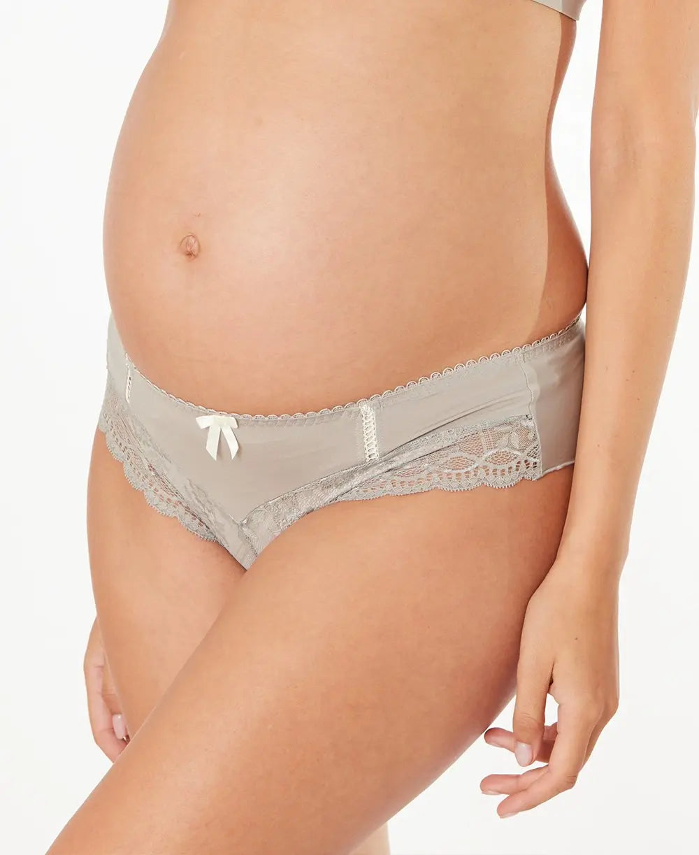 Shorty de grossesse Lisa kaki, Cache Cœur #couleur_vert