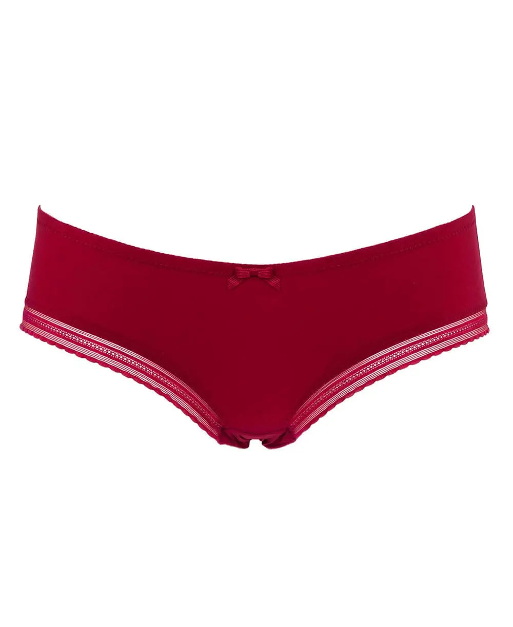 Shorty de grossesse milk bordeaux, cache cœur