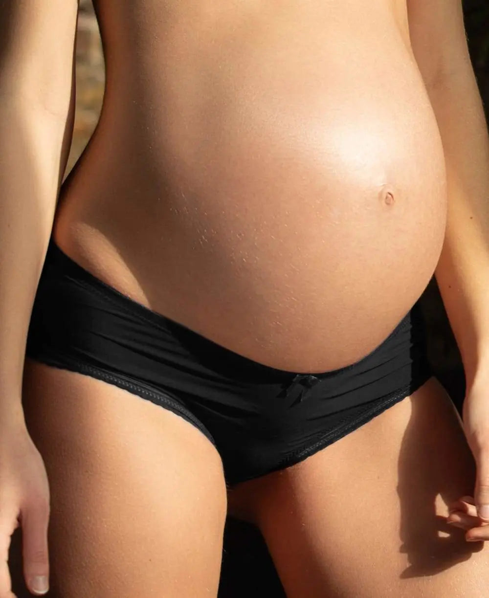 Shorty de grossesse milk noir, cache cœur