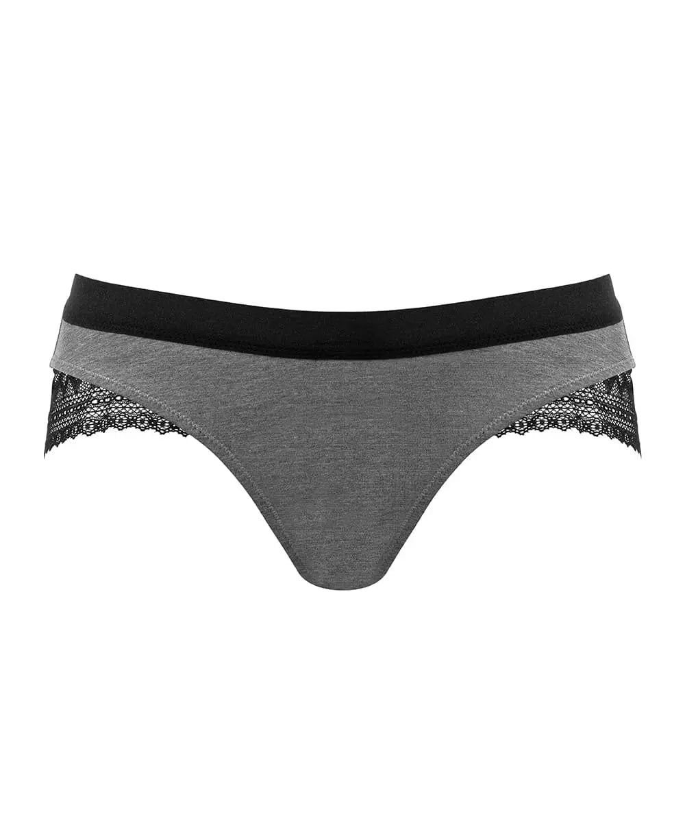 Shorty de grossesse serena gris, cache cœur