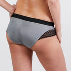 Shorty de grossesse serena gris, cache cœur