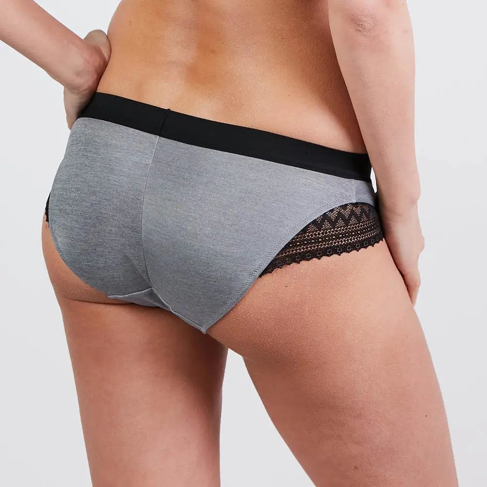 Shorty de grossesse serena gris, cache cœur