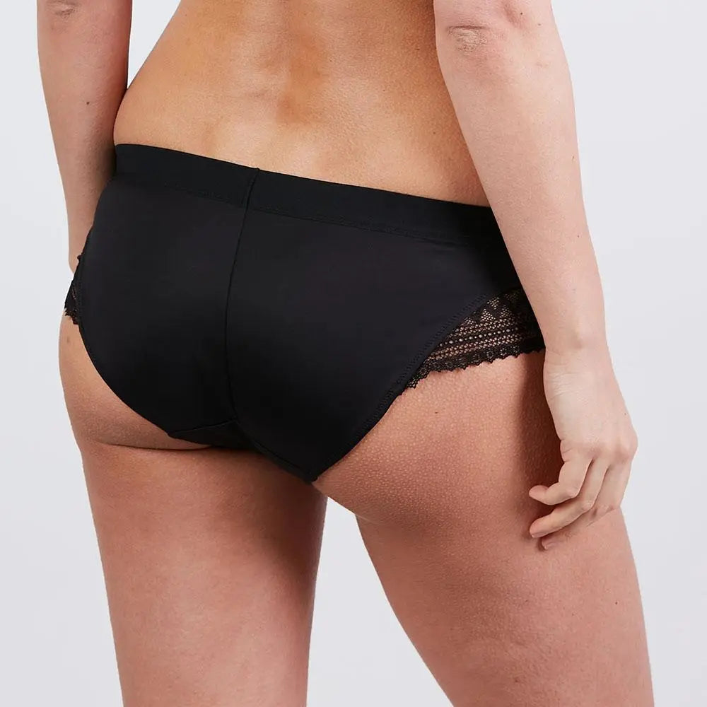 Shorty de grossesse serena noir, cache cœur