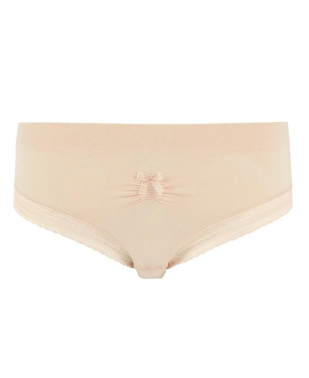 Slip taille basse milk blush, cache cœur