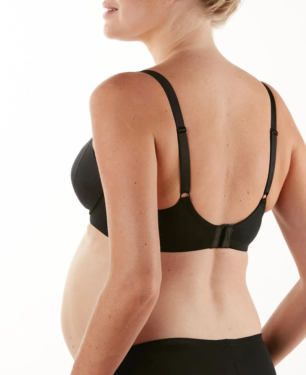 Soutien-gorge de grossesse et d’allaitement gloss noir,