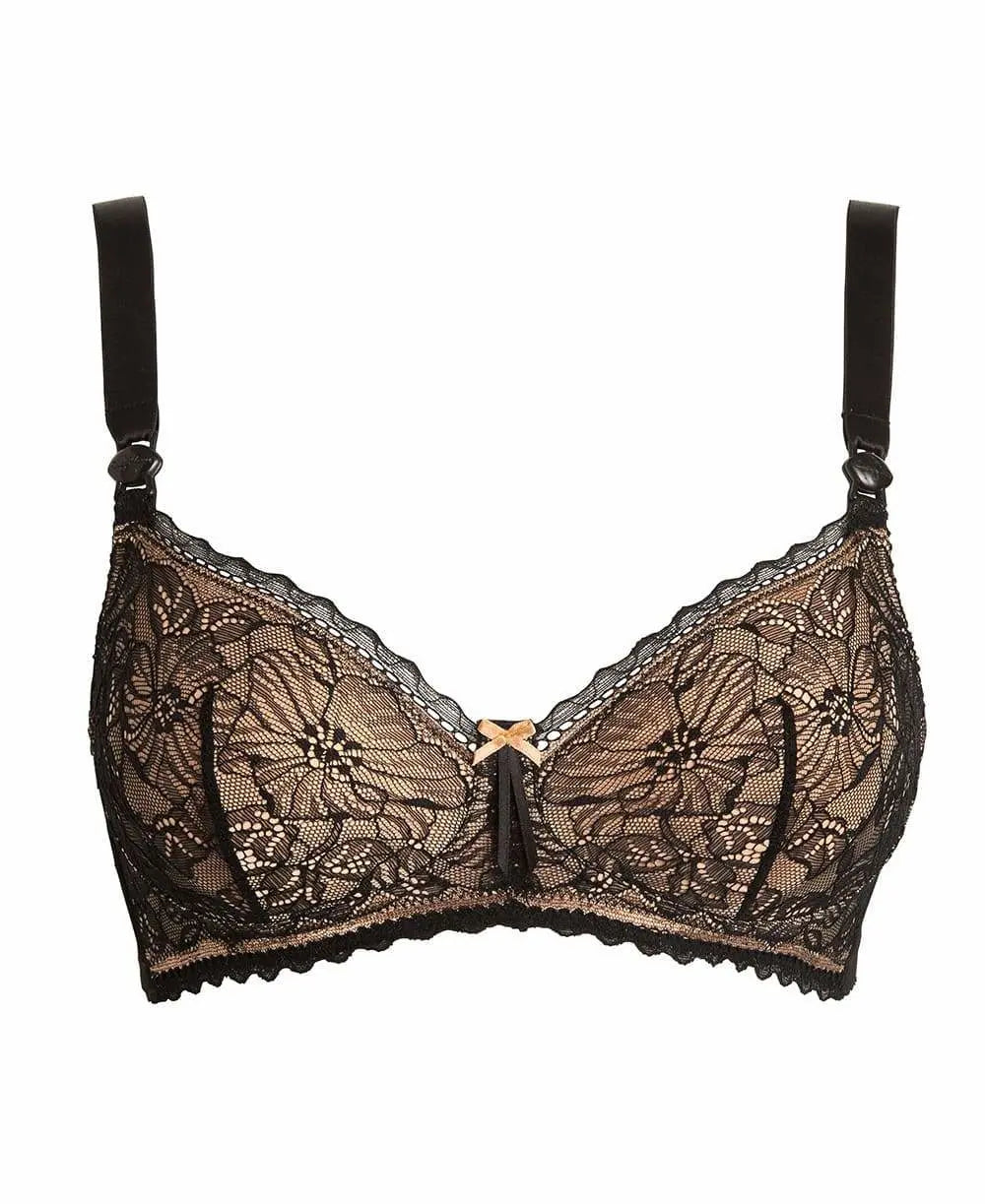 Soutien-gorge de grossesse et d’allaitement iris noir,