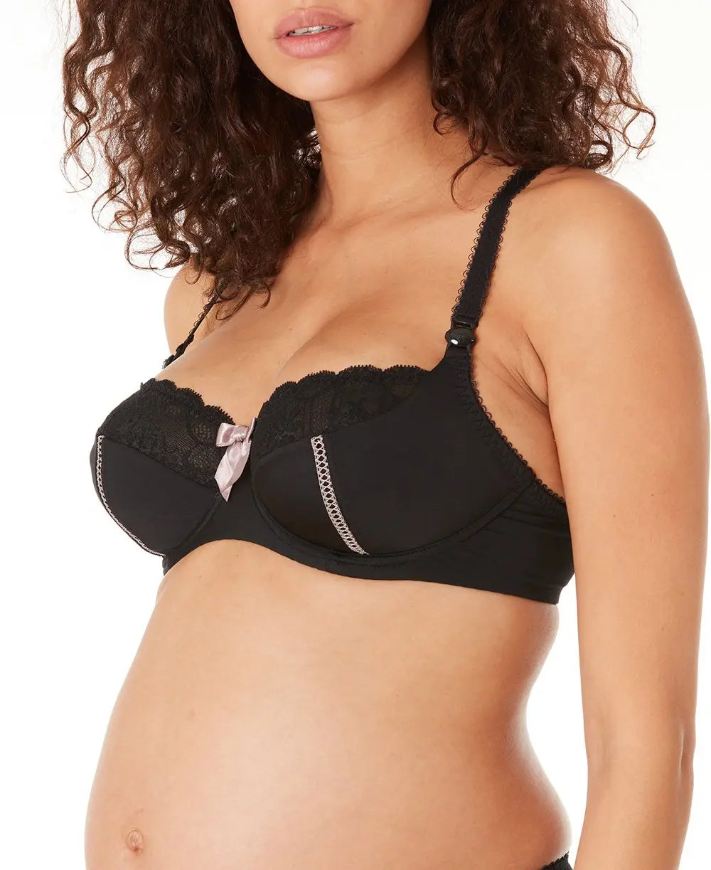 Soutien-gorge de grossesse et d’allaitement lisa noir,