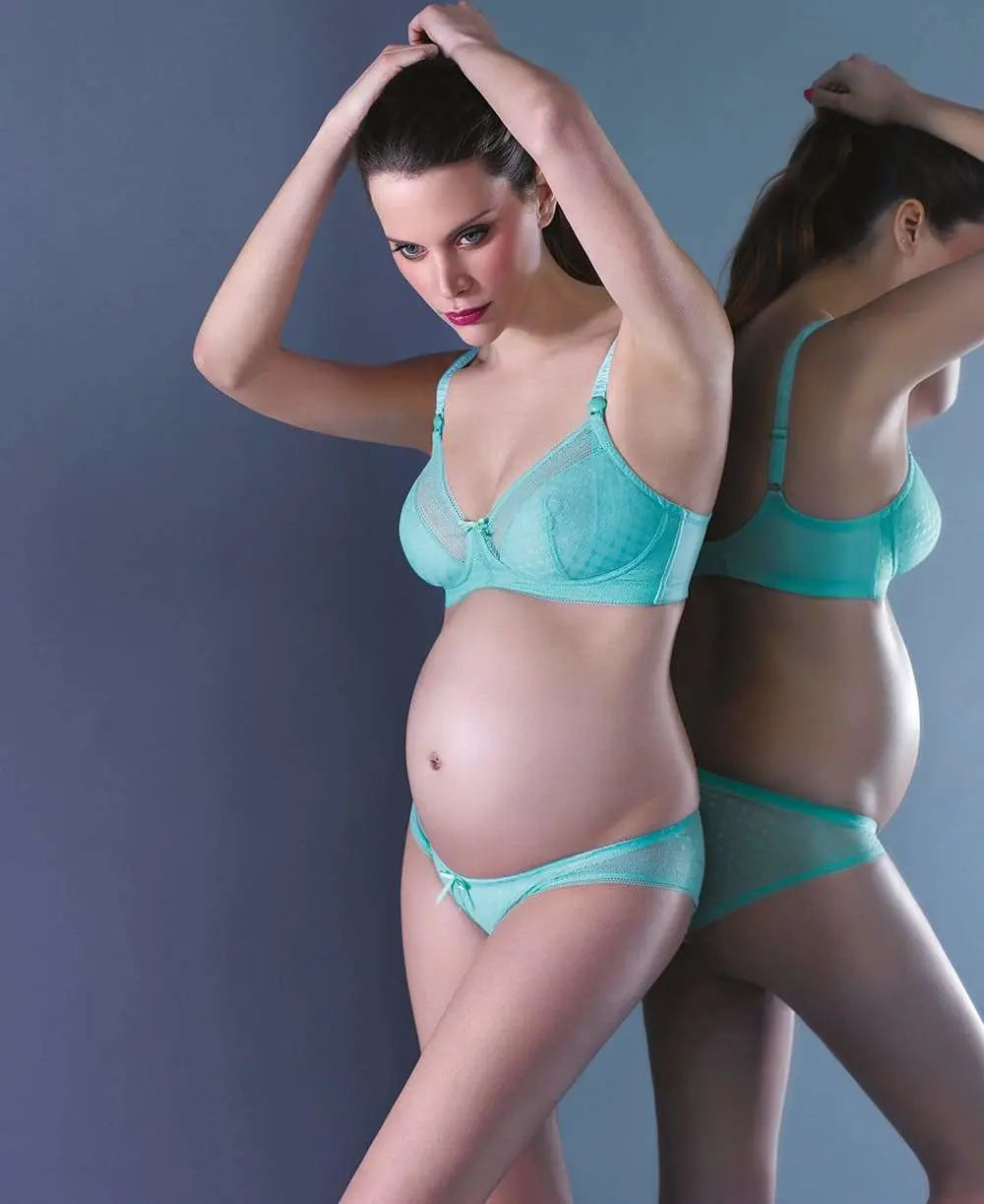 Soutien gorge de grossesse et d’allaitement mosaic vert