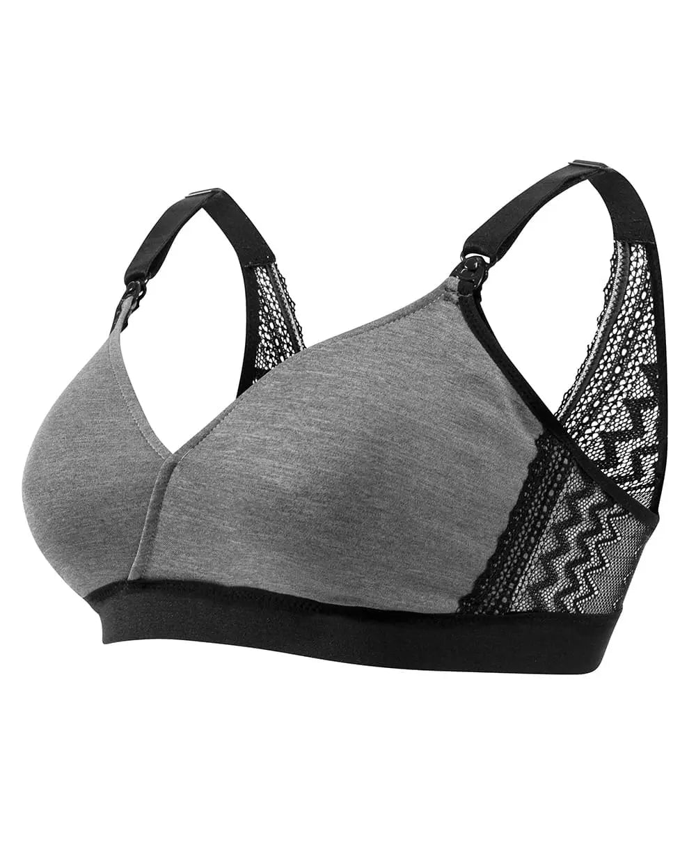 Soutien-gorge de grossesse et d’allaitement serena gris,