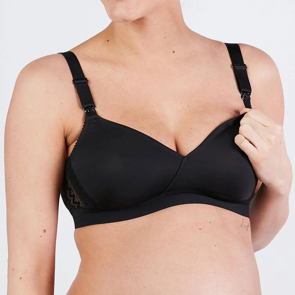 Soutien-gorge de grossesse et d’allaitement serena noir,