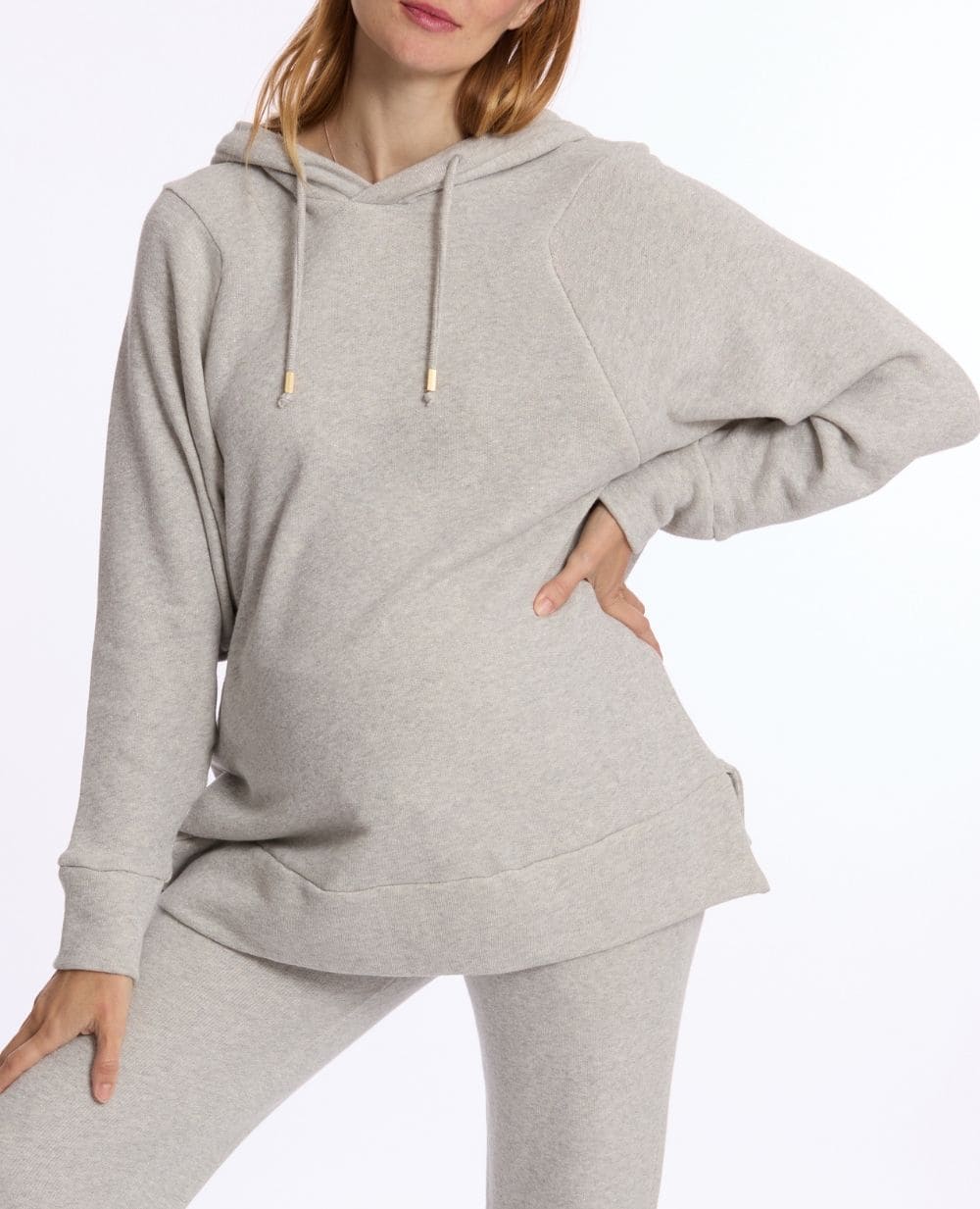 Billie Maternity and Nursing Hoodie - Grey