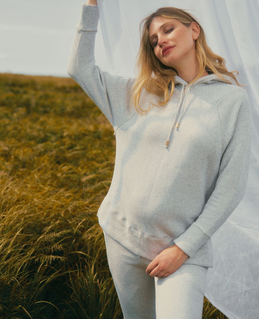 Billie Maternity and Nursing Hoodie - Grey