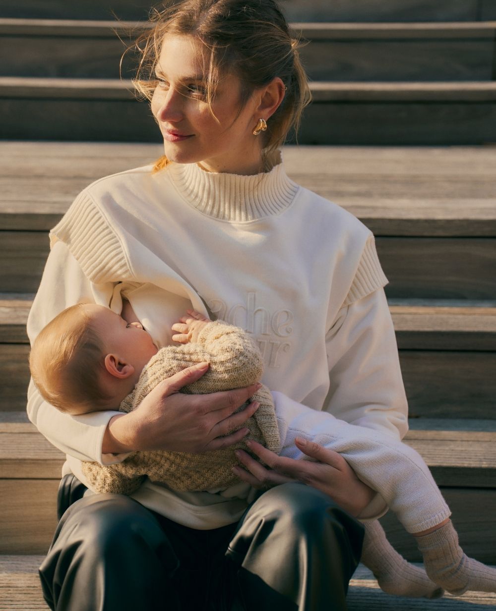 Felpa premaman e allattamento Harper