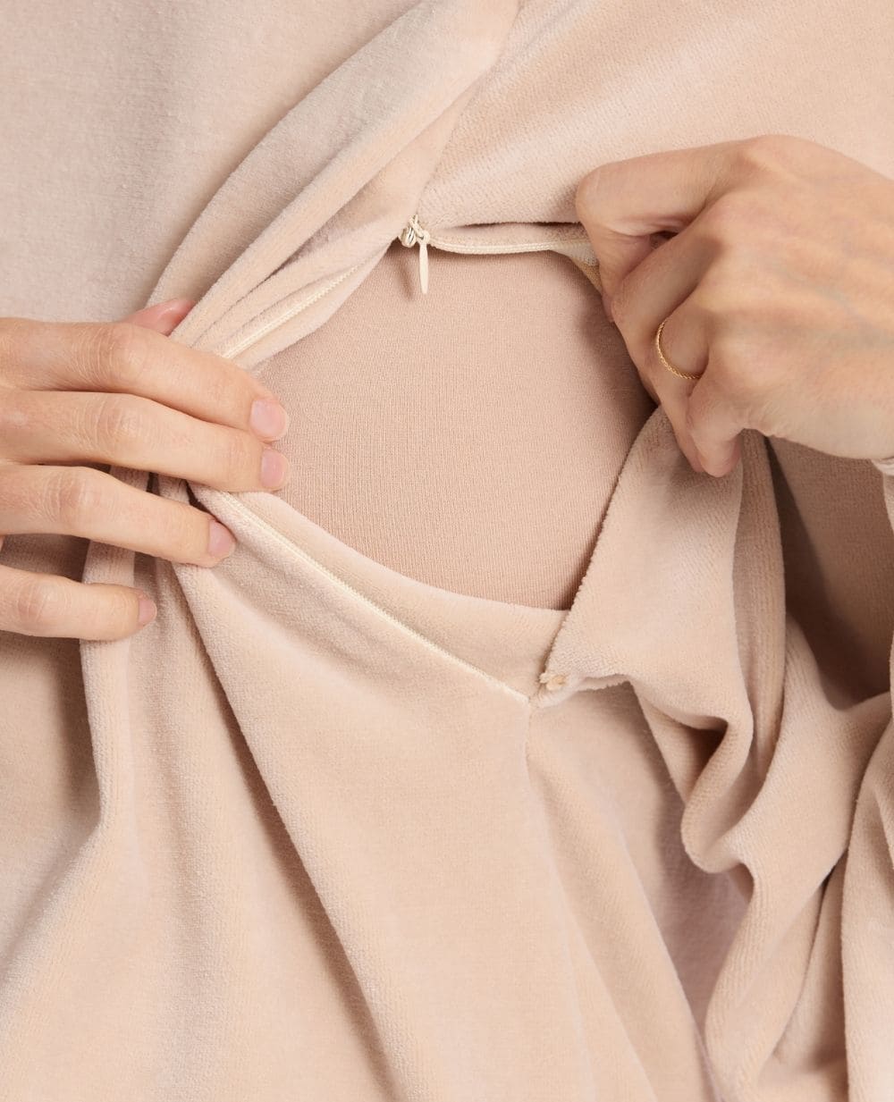 Felpa premaman e per l'allattamento Enzo - Beige