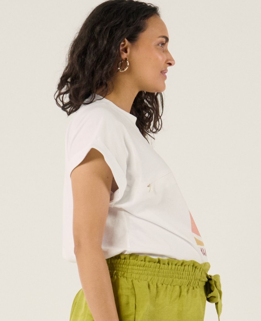 T-shirt per l'allattamento Mama Del Sol - Blanc