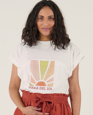 T-shirt per l'allattamento Mama Del Sol - Blanc