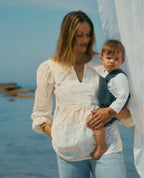T-shirt de bain anti-uv bébé Marty - Blanc