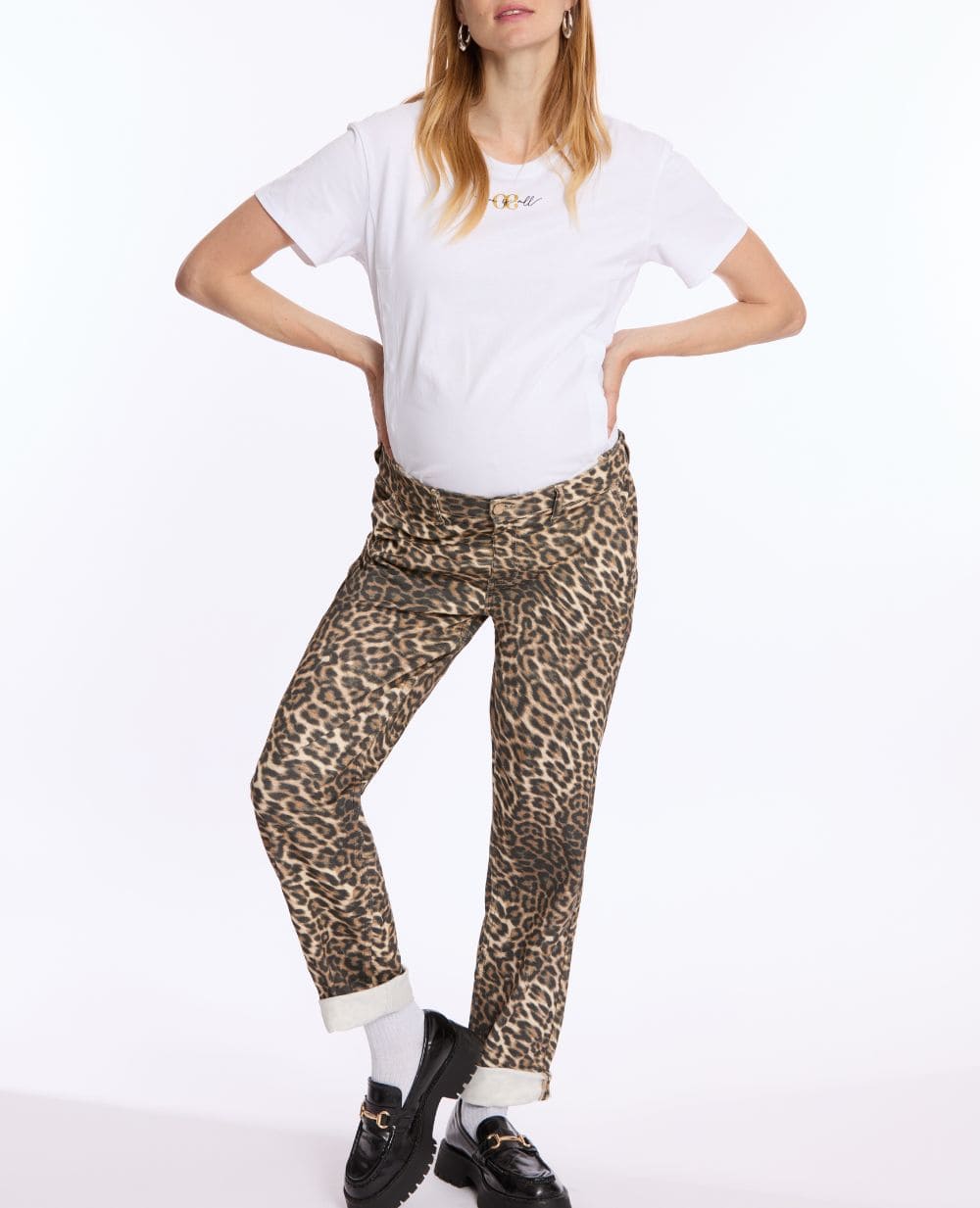 T-shirt premaman e per l’allattamento Love - Bianco