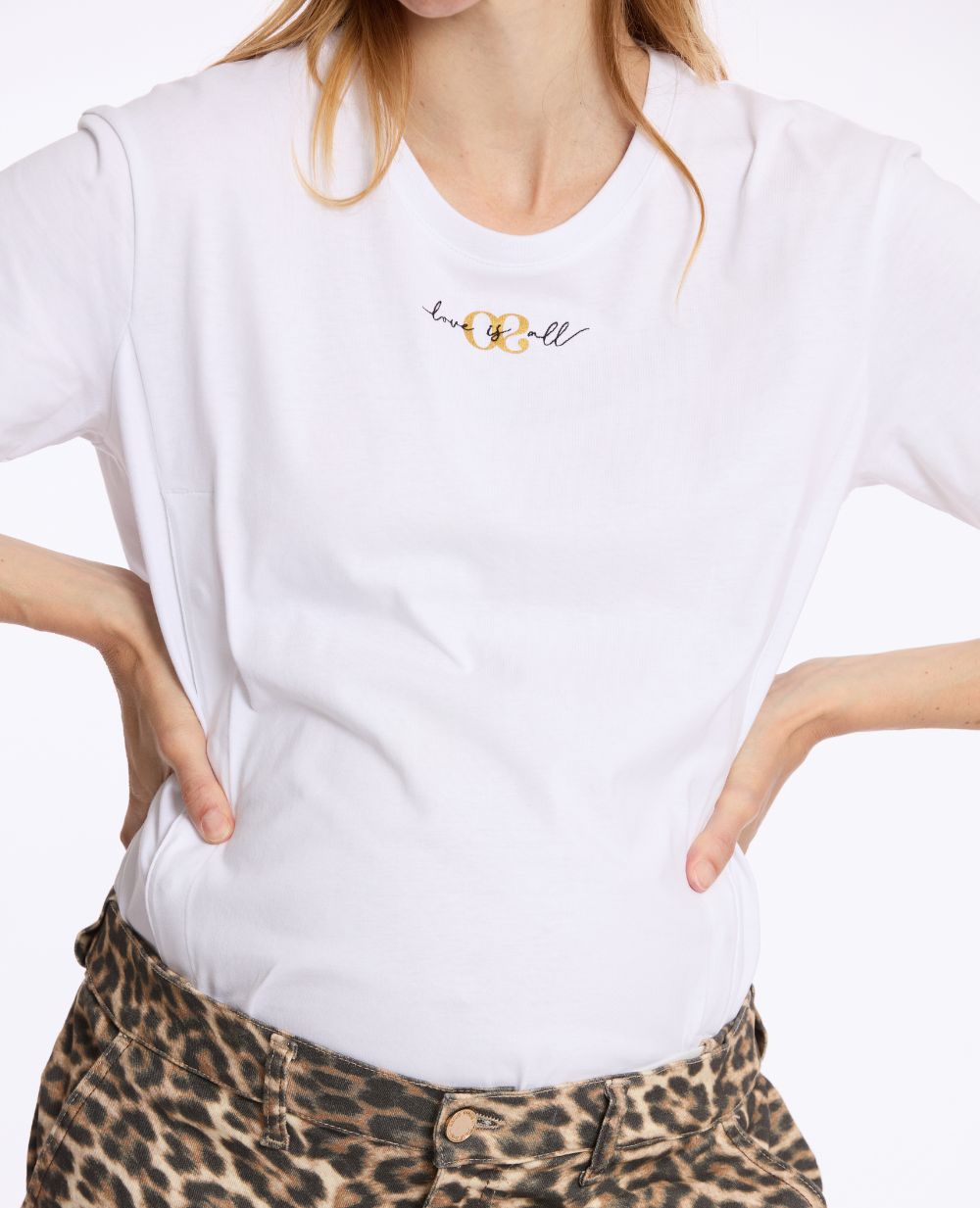 T-shirt premaman e per l’allattamento Love - Bianco