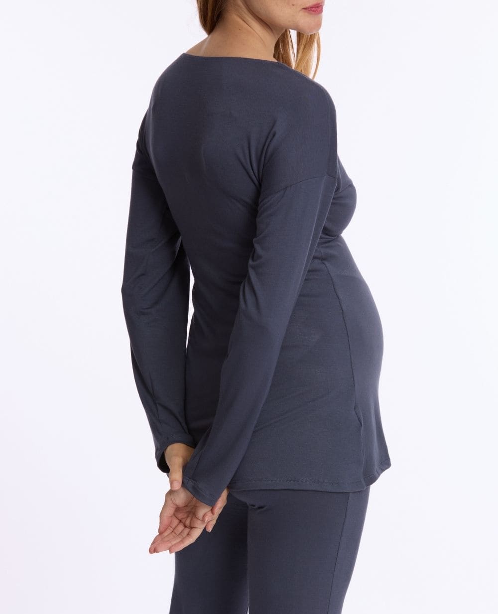 T-shirt manches longues de grossesse et d’allaitement Louna - Bleu nuit
