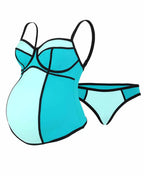 Tankini de grossesse avec armatures Rosy mint, Cache Cœur