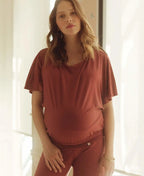 Top de grossesse et d’allaitement origin terracotta,