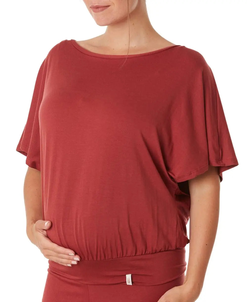 Top de grossesse et d’allaitement origin terracotta,