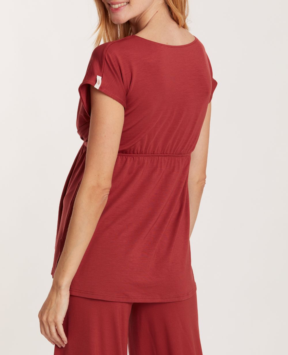 Pregnancy and nursing tunic Origin terracotta