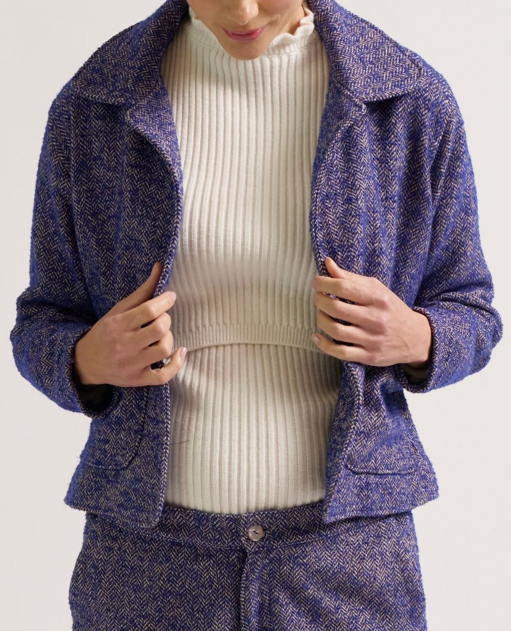 Short Maternity Jacket Pippa - Blue