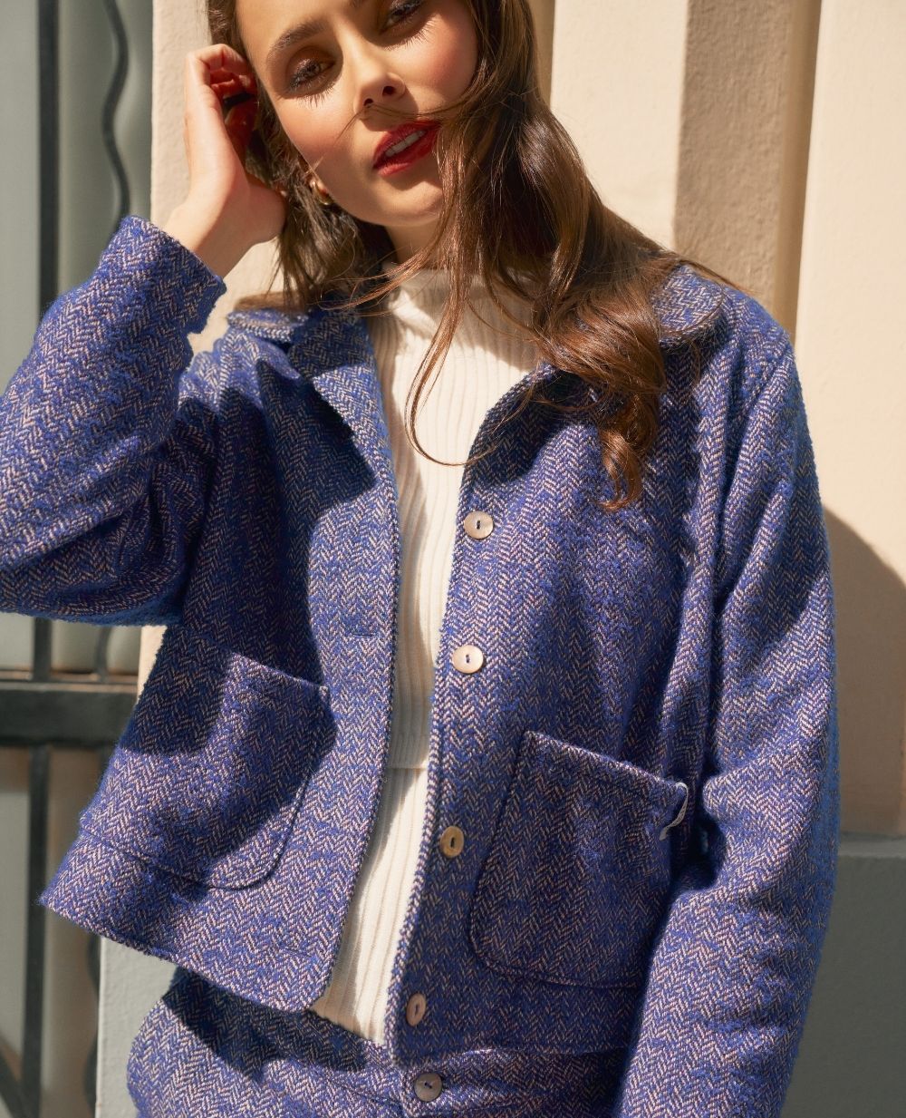 Veste courte de maternité Pippa - Bleu