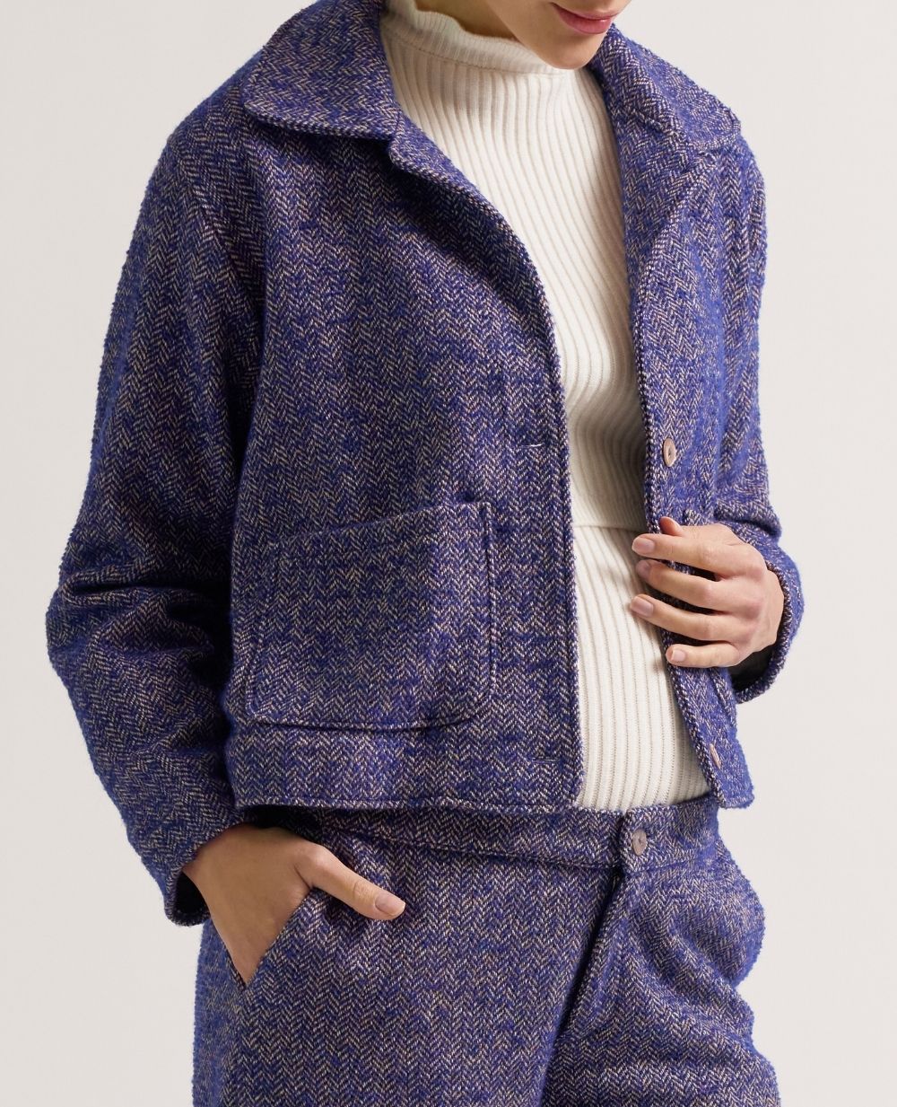 Short Maternity Jacket Pippa - Blue