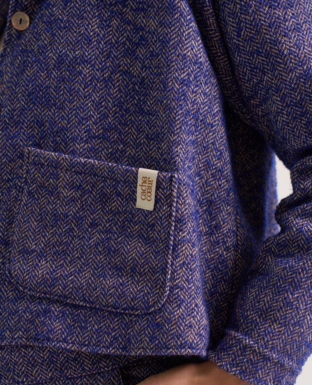 Short Maternity Jacket Pippa - Blue