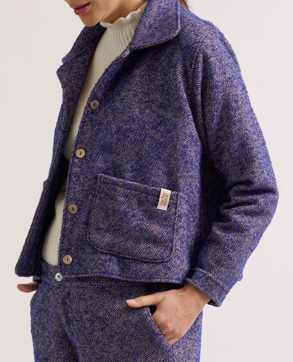 Short Maternity Jacket Pippa - Blue