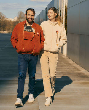 Sasha Beige Maternity & Babywearing Fleece Jacket