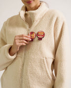 Sasha Maternity and Babywearing Fleece Jacket - Beige