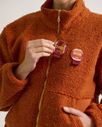 Sasha Maternity and Babywearing Fleece Jacket - Copper