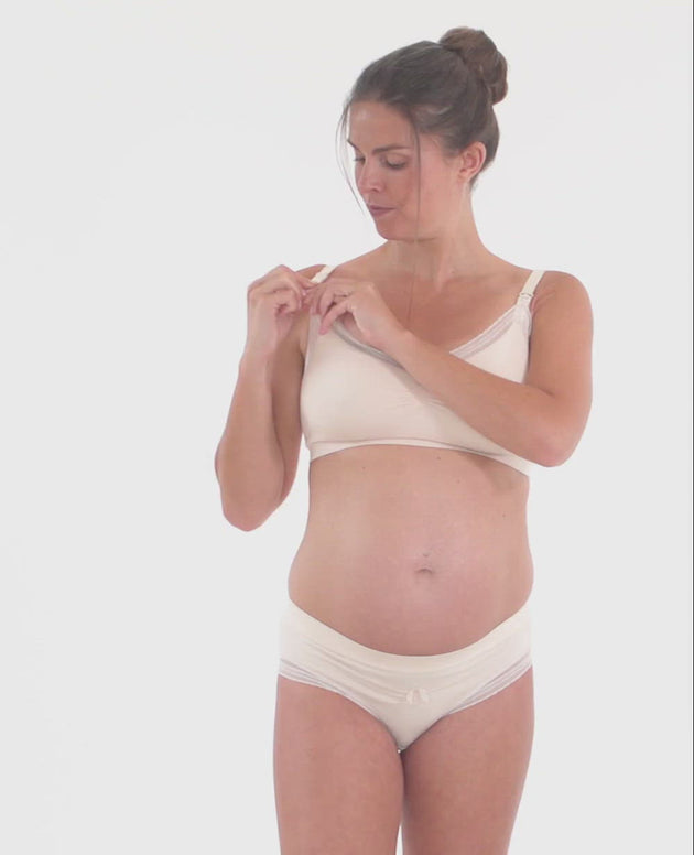 Maternity and nursing bra Milk black - Cache Coeur – Cache Cœur US