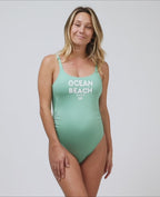 Maillot de bain grossesse Ocean Beach vert, Cache Coeur