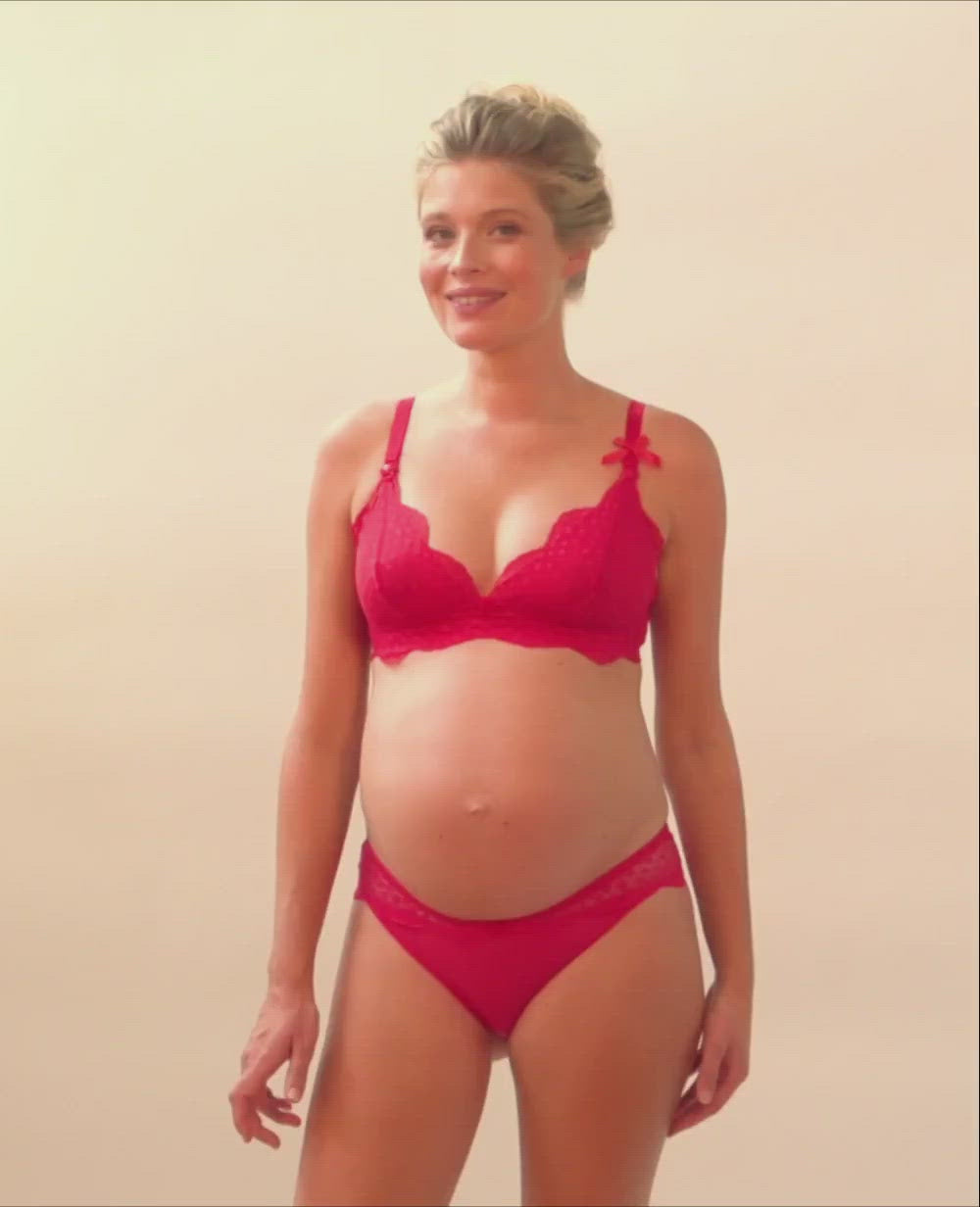 Soutien-gorge triangle de grossesse et d'allaitement LOLLYPOP grenadine