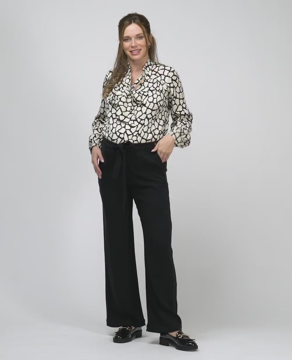 Blouse lavallière de grossesse et d'allaitement Sophie ivoire