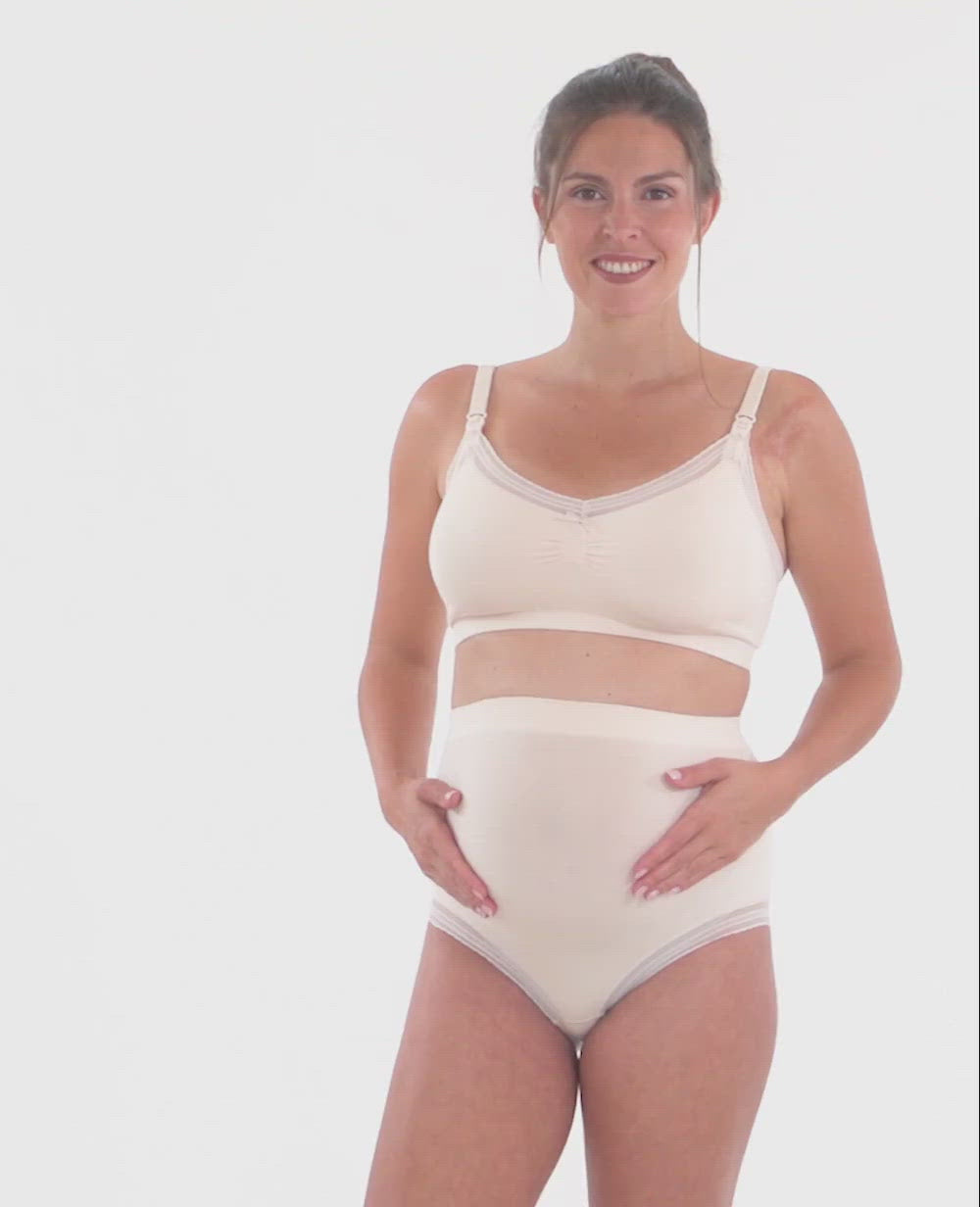 Maxi culotte de grossesse sans couture Milk blush