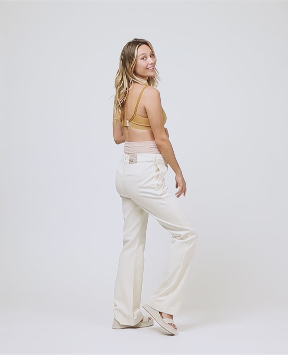 Jeans premaman flare Sabrina - Beige