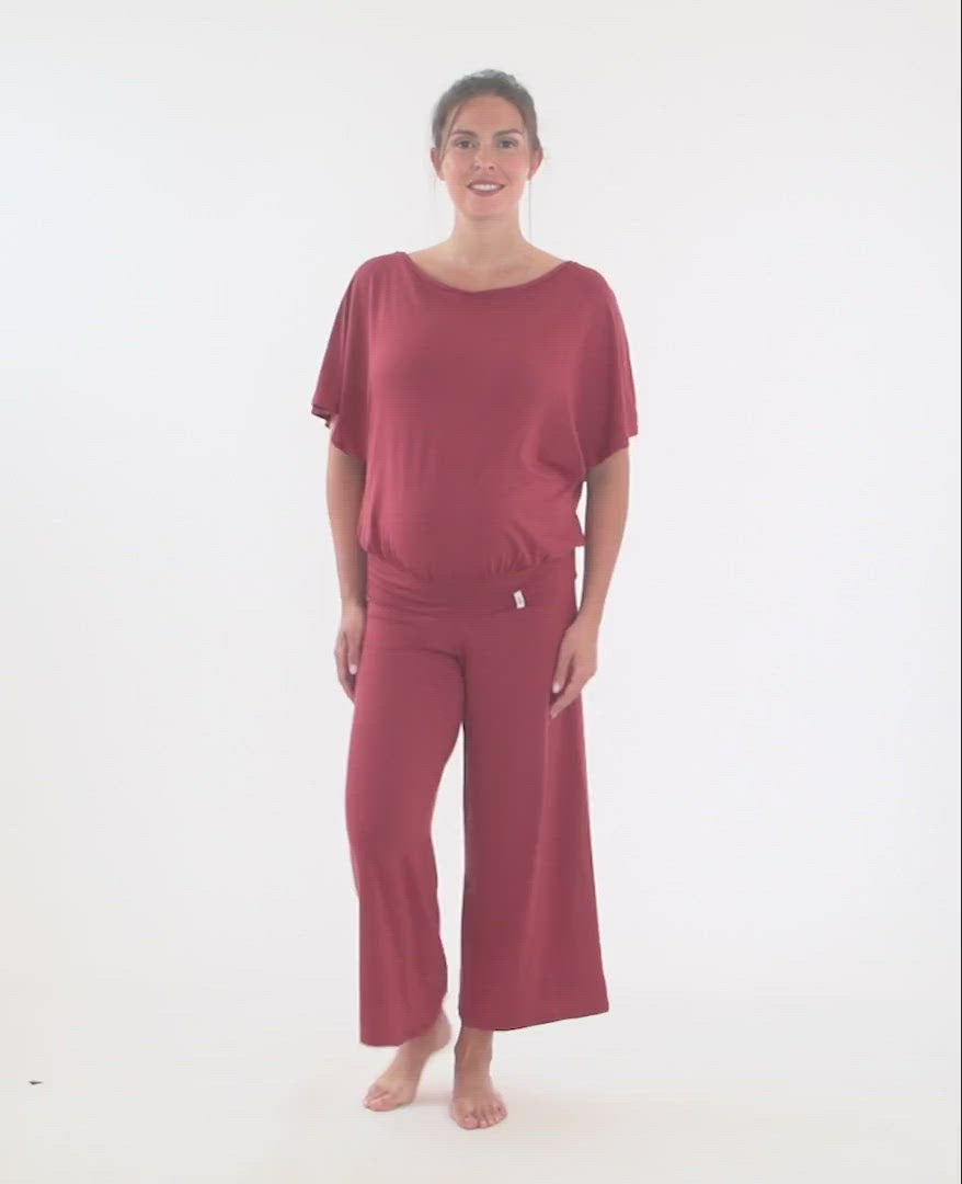 Pantalon 7/8ème de grossesse Origin terracotta