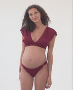 Bikini de grossesse bordeaux